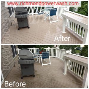 Composite deck cleaning